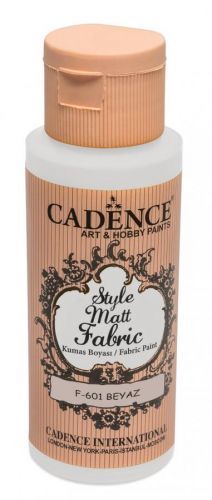 Cadence Klasická textilní barva Style Matt Fabric 50 ml - bílá