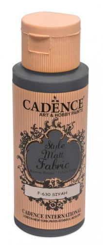 Cadence Klasická textilní barva Style Matt Fabric 50 ml - černá, black