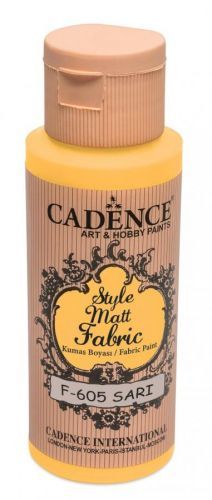 Cadence Klasická textilní barva Style Matt Fabric 50 ml - tmavě žlutá