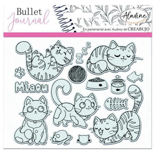 Aladine Diářová razítka Bullet journal - Kočky