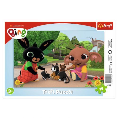 Puzzle Bing / Hra s koťaty, 15 dílků