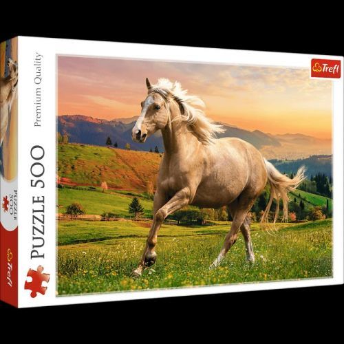 Puzzle Cválající kůň / Odpolední běh, 500 dílků