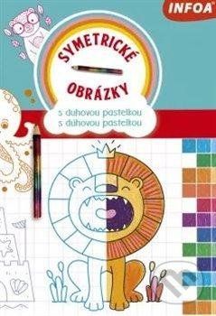 Symetrické obrázky s duhovou pastelkou