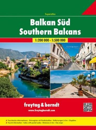 Balkan Süd/Jižní Balkán 1:200T/1:500T autoatlas, spirála (SRB, MNE, RKS, MK, AL/GR, RO, BG