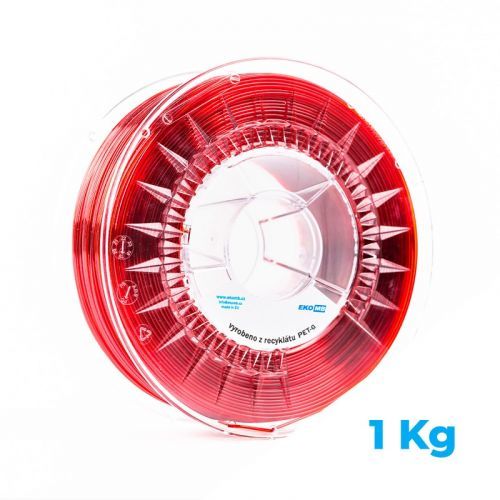 EKO MB Recyklovaný filament PETG – červená, 1 Kg, 1,75 mm