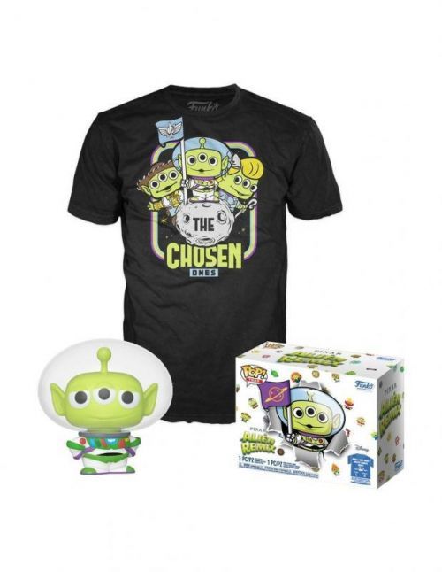 Funko POP & Tee: Pixar- Alien As Buzz GITD (svítící ve tmě) - velikost M