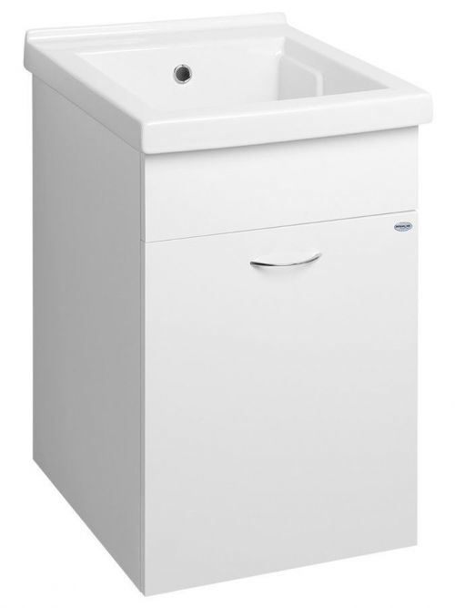 AQUALINE Keramická výlevka se skříňkou, včetně sifonu WH118-01
