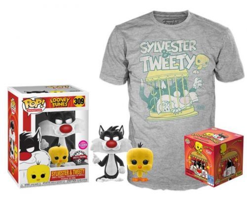 Funko POP & Tee: Looney Tunes Sylvester and Tweety, velikost L (exkluzivní sada s tričkem)