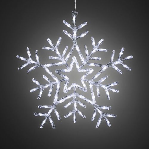 Sněhová vločka 4470-203, 90 LED studená bílá s 8-mi funkcemi, průměr 58 cm Studená bílá