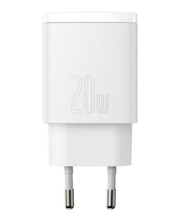 Baseus CCXJ-B02 Compact Quick Nabíječka USB/USB-C 20W White; 6953156207240