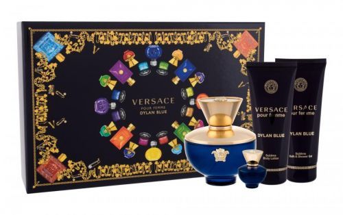Versace Dylan Blue pour Femme Set Eau de parfume 100ml + Bath&Shower Gel 100ml + Body Lotion 100ml + mini Eau de Parfume