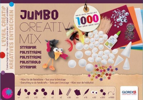 Glorex Jumbo kreativní sada - polystyren 1000 ks