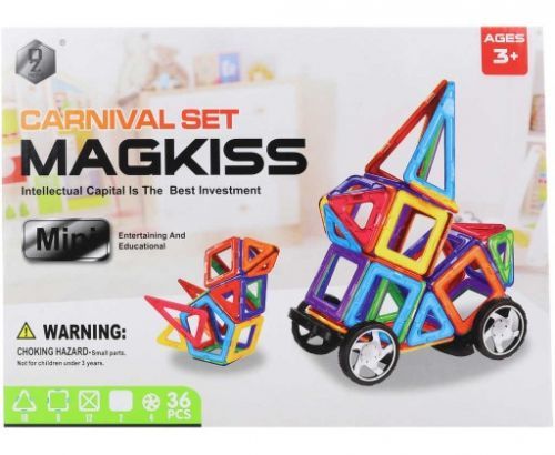 Magkiss magnetická stavebnice 36ks dílků v krabici