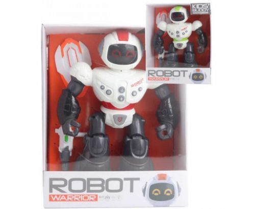 Robot plastový chodící 28cm na baterie Světlo Zvuk 2 barvy