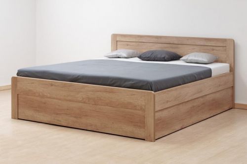 BMB MARIKA FAMILY - masivní dubová postel s úložným prostorem