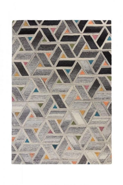 Flair Rugs koberce Kusový koberec Moda River Grey/Multi - 120x170 cm Šedá