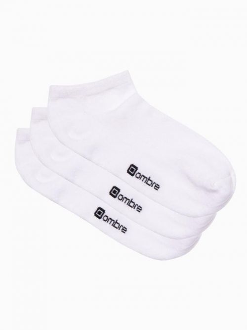 Ombre Clothing Pánské ponožky Jughin bílá 3 pack – universal