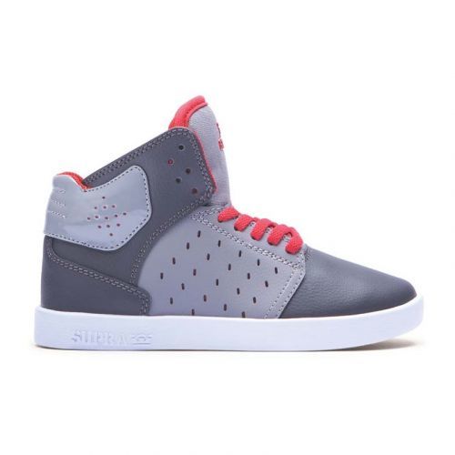 boty SUPRA - Kids Atom Grey/Charcoal/Red-White (GCR)