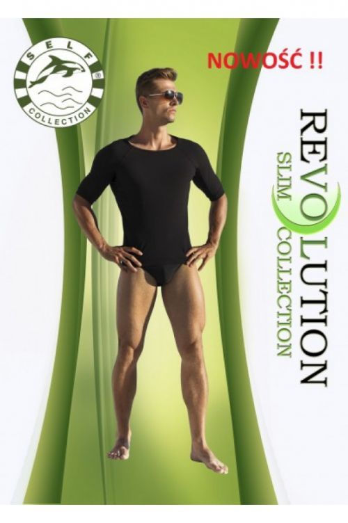 Zeštíhlující pánské tričko F019 - Self Černá S