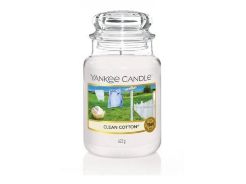 Yankee Candle Clean Cotton vonná svíčka 538 g Décor velká