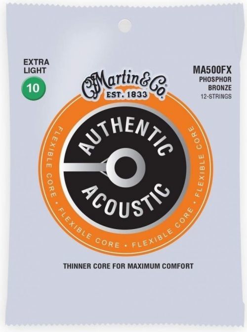 Martin MFX700 SP Flexible Core Strings, 92/8 Phosphor Bronze, Custom 12 String