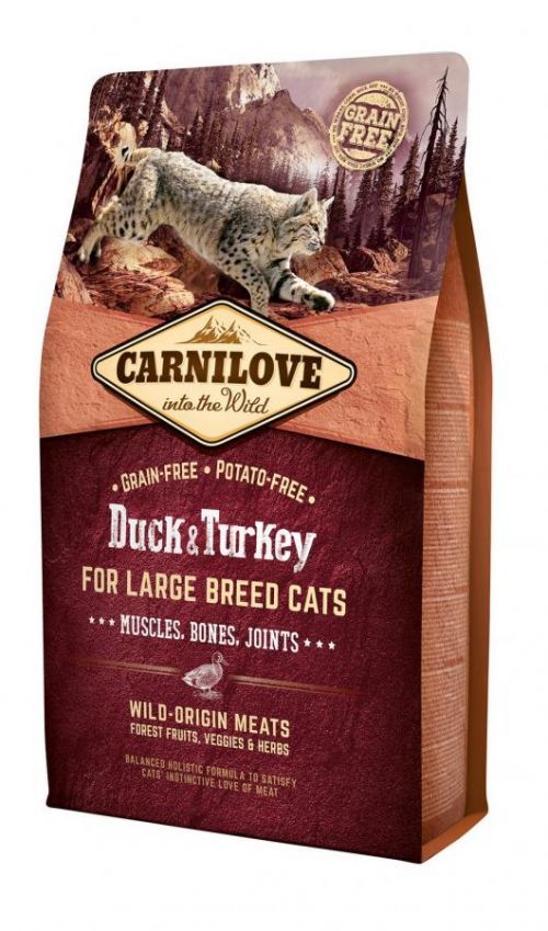 Carnilove Cat Adult Duck & Turkey Large Breed, Grain Free, 2 kg