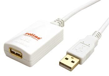 Roline USB 2.0 aktivní prodlužovací adaptér, 5m, bílý (12.04.1088)