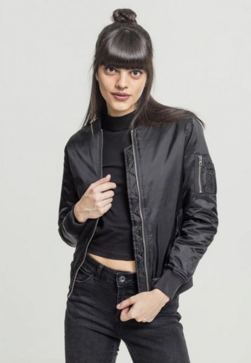 Ladies Basic Bomber Jacket black L