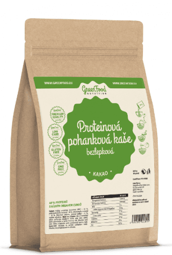 GreenFood Proteinová pohanková kaše bezlepková 500 g - kakao
