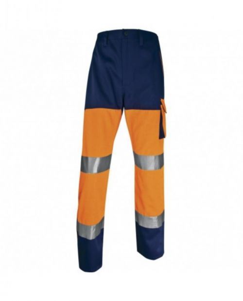 Kalhoty do pasu reflexní DeltaPlus PHPA2 oranžová/námořnická modrá 3XL