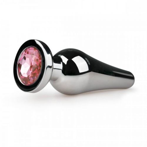 Metal Butt Plug No. 11 - Silver-Pink