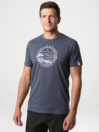 Loap BOWIE pánské triko modrá žíhaná | šedá, M