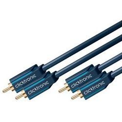 Cinch audio kabel clicktronic 70376, 0.50 m, modrá