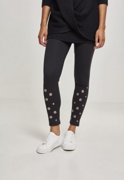 Ladies Eyelet Leggings black 3XL