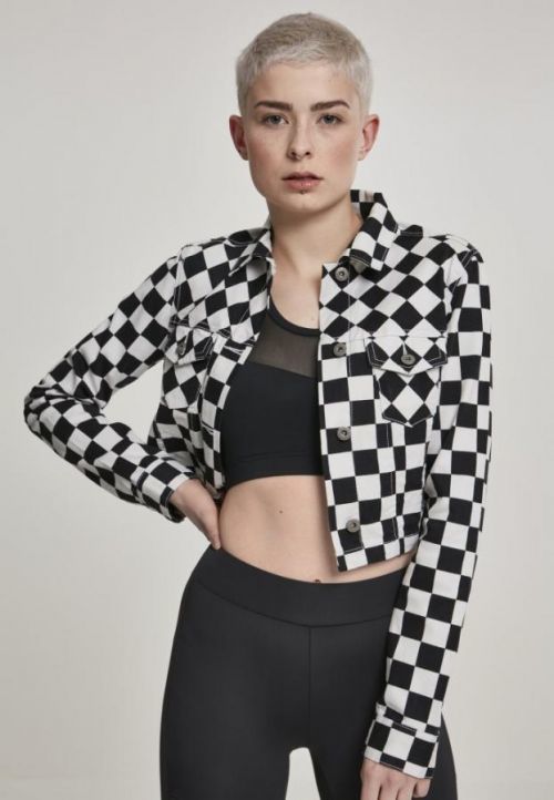 Ladies Short Check Twill Jacket chess L