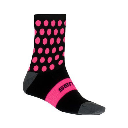 Ponožky SENSOR Dots černo-růžové vel. 6-8 Sensor