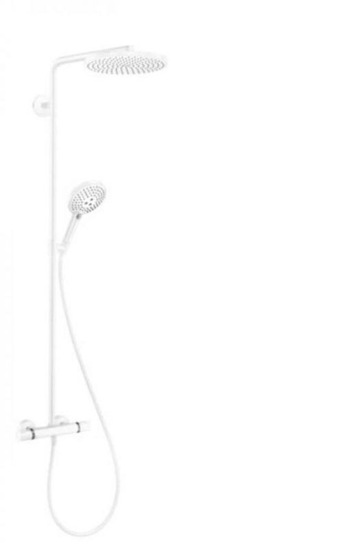 HANSGROHE Raindance Select S Sprchový set Showerpipe s termostatem, 1jet, matná bílá 27633700