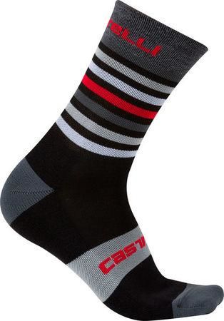 Castelli - pánské ponožky Gregge 15, black/red L/XL