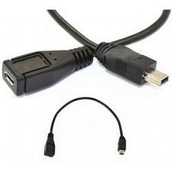 USB 2.0 redukce samec mini B - samice micro B