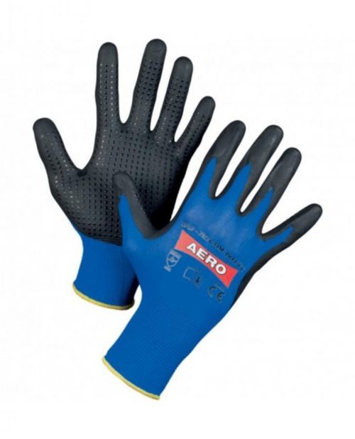 AERO NitroFoam Dot 1919 nitril PVC terčíky Rukavice povrstvené 10 XXL