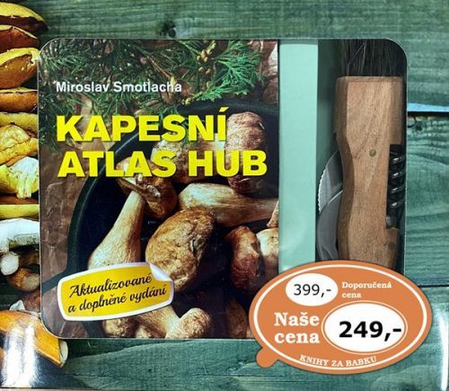 Kapesní atlas hub + houbařský nůž - Smotlacha Miroslav, Brožovaná