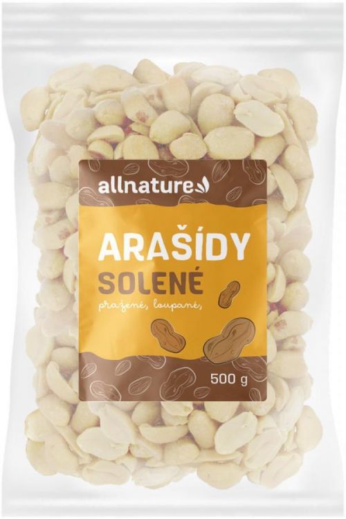 Allnature Arašídy loupané pražené solené 500g