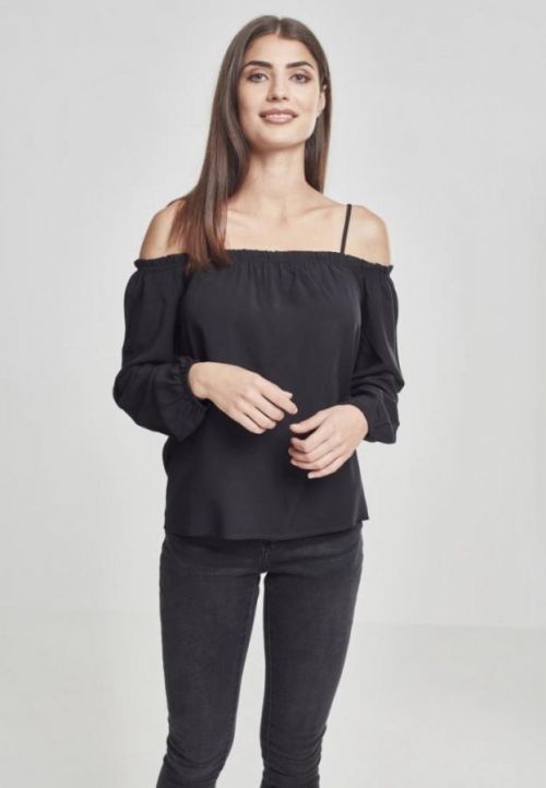 Ladies Cold Shoulder Longsleeve black 3XL