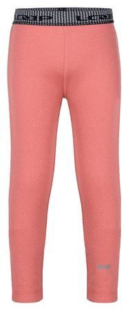 Loap PILCO dětské termo kalhoty růžová žíhaná | šedá, 122/128
