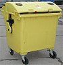 Plastový odpadkový kontejner 1100 l na plasty (žlutý) PK-1100-P