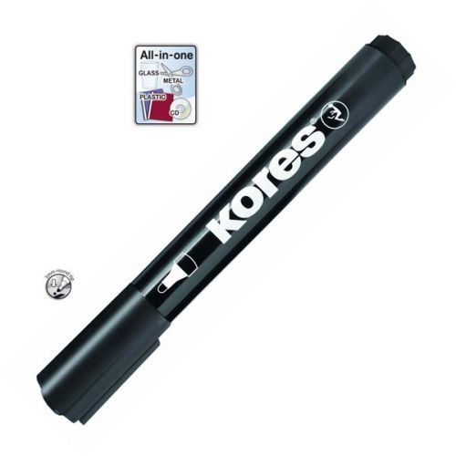 Kores K-MARKER Permanentní popisovač, kulatý hrot 3 mm, černý