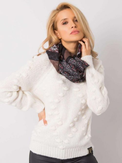 ČERNÝ DÁMSKÝ ŠÁTEK SE VZORY AT-CH-F106011-4-BLACK Velikost: univerzální