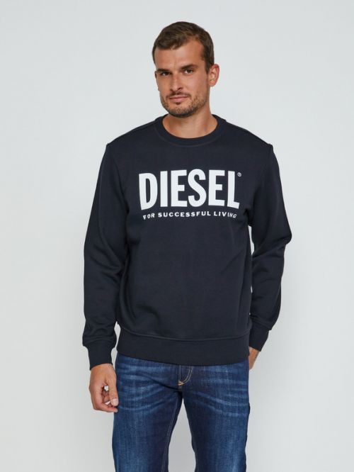 Diesel Girk-Ecologo Mikina Černá