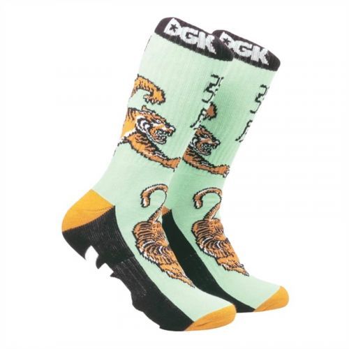 ponožky DGK -  Tiger Style Crew Sock Pair Light Green  (MULTI)