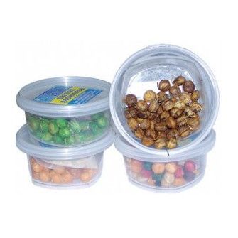 Rohlíkové vázané Boilies + práškový dip - 8mm - VANILKA
